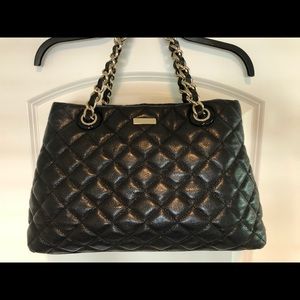 SOLD Kate Spade Large Quilted Leather Purse Black
